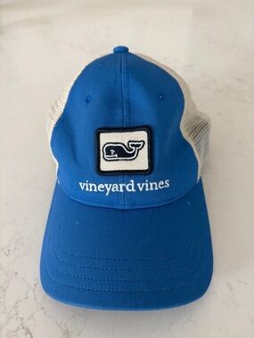 Vineyard Vines Royal Blue and White Mesh Patch Cap
